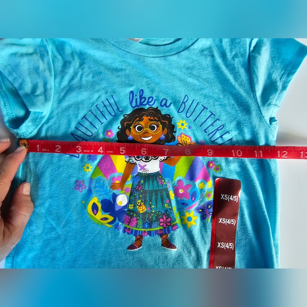 NWT Disney Encanto Girls' Mirabel Kids T-Shirt Turquoise XS (4/5) - Picture 6 of 6